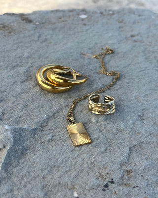 Chunky Hoops 18K Guldpläterat