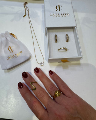 Minimalist Zirconia Halskedja 18K Guldpläterat