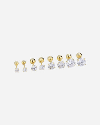Zirconia Emmy Stiftörhängen 18K Guldpläterat