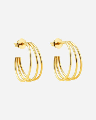 Multilayer Hoops 18K Guldpläterat