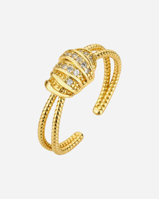Zirconia Wrap Ring 18K Guldpläterat
