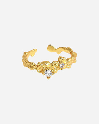 Crystal Zirconia Ring 18K Guldpläterat