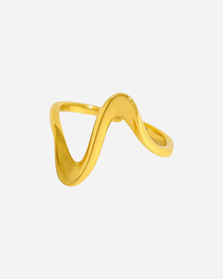 Wave Ring 18K Guldpläterat