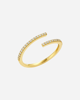 Glittrande Classic Zirconia Ring 18K Guldpläterat
