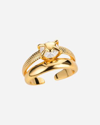 Heart Layer Ring 18K Guldpläterat