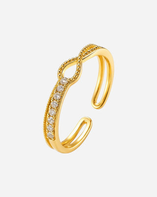 Elegant Zirconia Ring 18K Guldpläterat