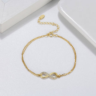 Zirconia Infinity Armband 18K Guldpläterat