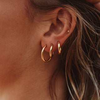 Triple Hoops Smyckesset 18K Guldpläterat