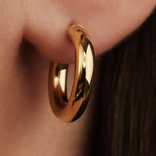 Klassisk Hoops 18K Guldpläterat