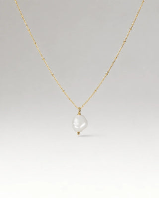 Baroque Freshwater Pearl Halskedja 18K Guldpläterat