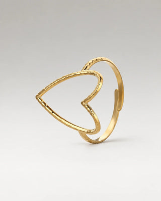 Big Heart Ring 18K Guldpläterat