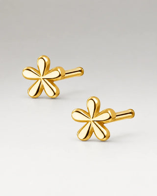 Mini Flower Stiftörhängen 18K Guldpläterat