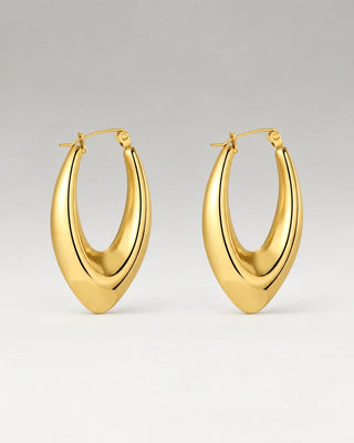 Chunky Teardrop Hoops 18K Guldpläterat