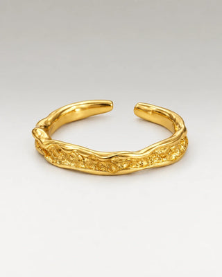 Hammered Edge Ring 18K Guldpläterat