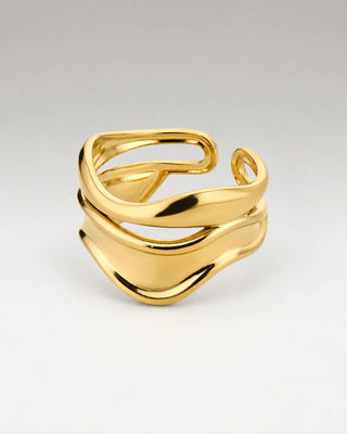 Elegant Aesthetic Ring 18K Guldpläterat