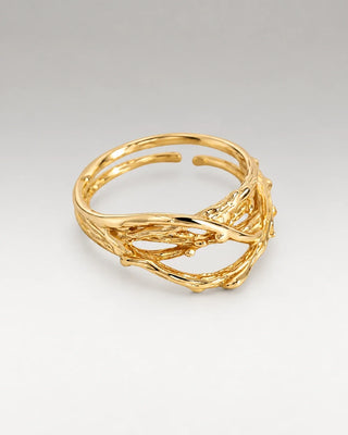 Fairy Tree Ring 18K Guldpläterat