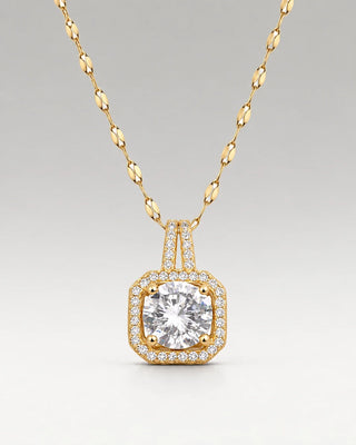 Square Crystal Halskedja 18K Guldpläterat