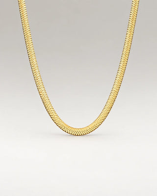 Flat Snake Choker 18K Guldpläterat 3mm