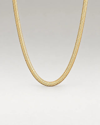 Flat Snake Choker 18K Guldpläterat 5mm