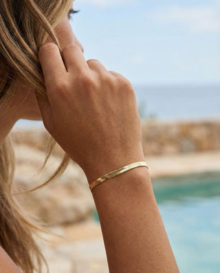 Flat Snake Armband 18K Guldpläterat 4mm