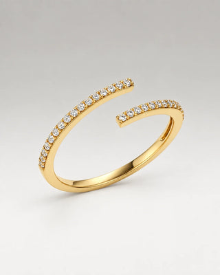 Glittrande Classic Zirconia Ring 18K Guldpläterat