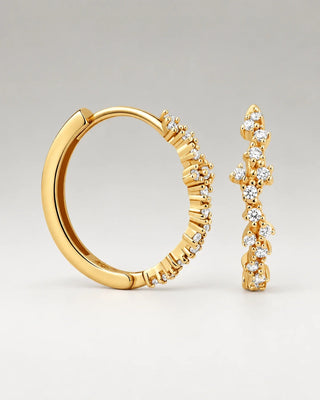 Glittrande Mini Zirconia Hoops 18K Guldpläterat
