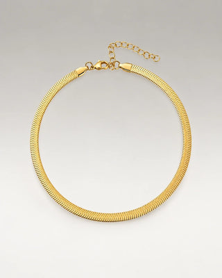 Guldarmband – Herringbone Armband 2mm i 18K guldplätering | Callisto Jewellery