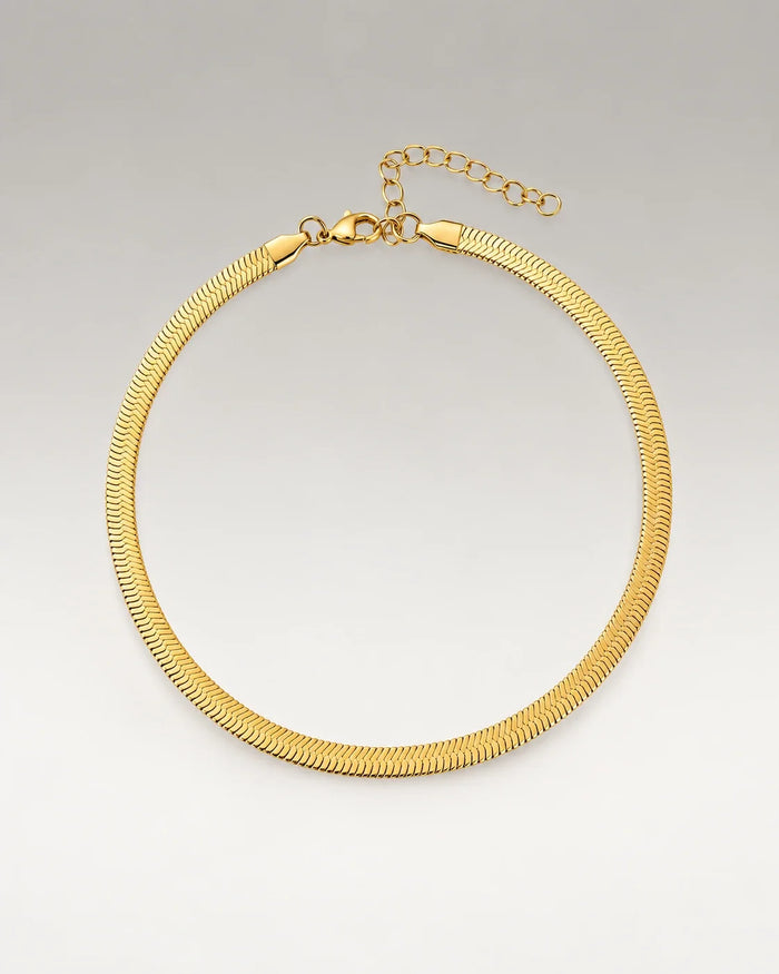 Herringbone Armbånd 18K Guldbelagt 2mm