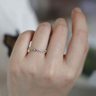 Zirconia Rainbow Ring 18K Guldpläterat