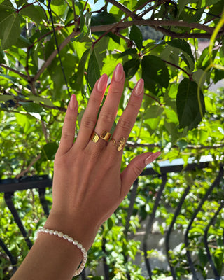 Mussla Ring 18K Guldpläterat