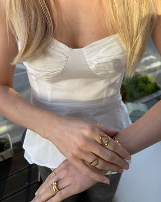 Hamrad Heart Ring 18K Guldpläterat