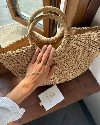 Riflad Ring 18K Guldpläterat