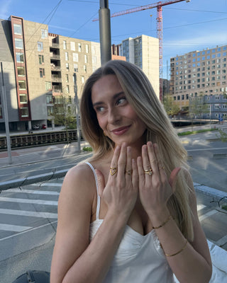 Heart Layer Ring 18K Guldpläterat