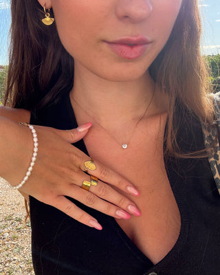 Minimalist Zirconia Halskedja 18K Guldpläterat