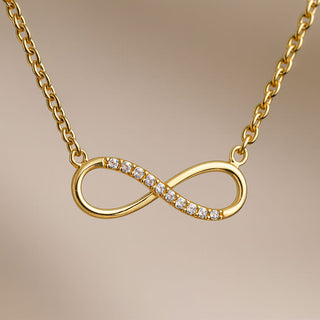 Infinity Zirconia Halskedja 18K Guldpläterat