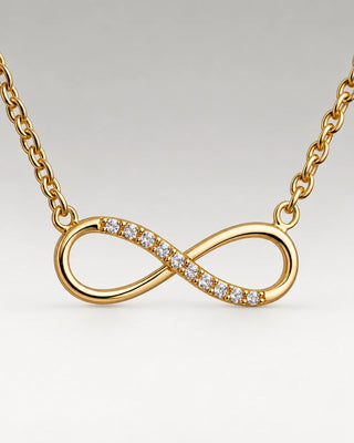 Infinity Zirconia Halskedja 18K Guldpläterat