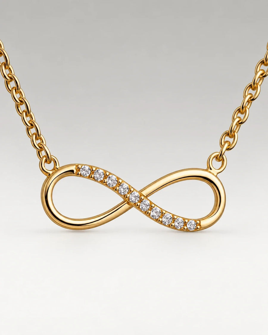 Infinity Zirconia Halskedja 18K Guldpläterat