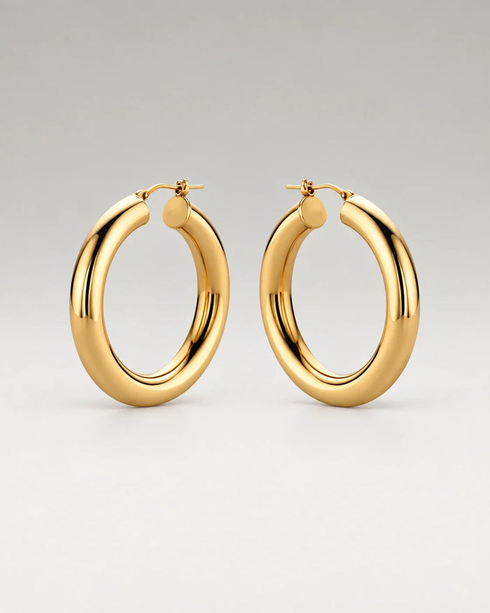 Klassisk Hoops 18K Guldpläterat