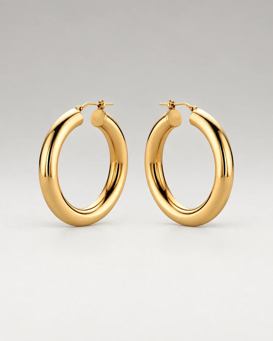 Klassisk Hoops 18K Guldpläterat