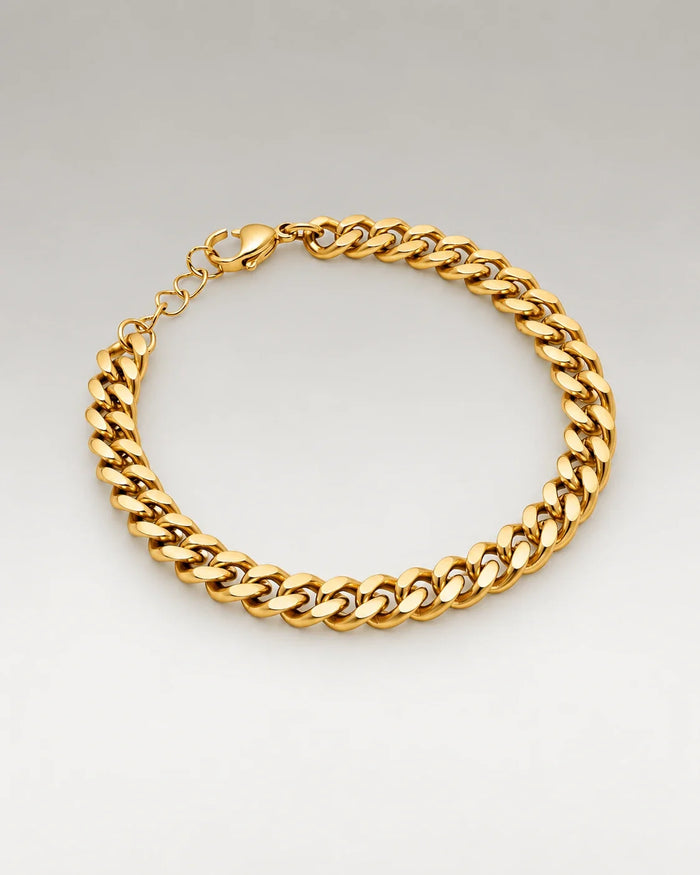 Panzer Armband 18K Guldpläterat 5mm