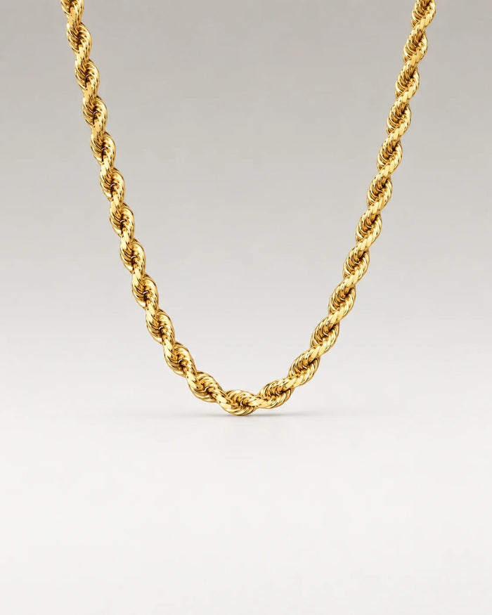 Rope Choker 18K Guldpläterat 4mm