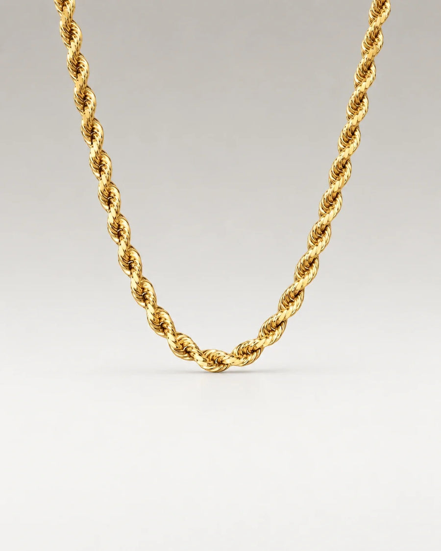 Rope Choker 18K Guldpläterat 4mm