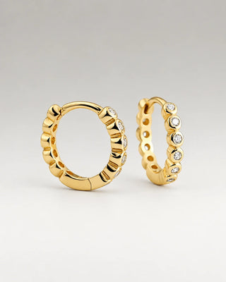 Mini Zirconia Crystal Örhängen 18K Guldpläterat