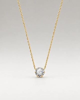 Minimalist Zirconia Halskedja 18K Guldpläterat