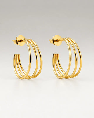 Multilayer Hoops 18K Guldpläterat