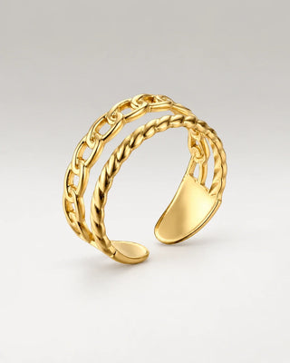 Panzer Layer Ring 18K Guldpläterat