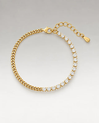 Panzer Tennis Armband 18K Guldpläterat 3mm