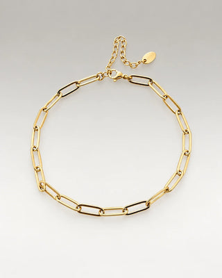 Paperclip Armband 18K Guldpläterat 4mm