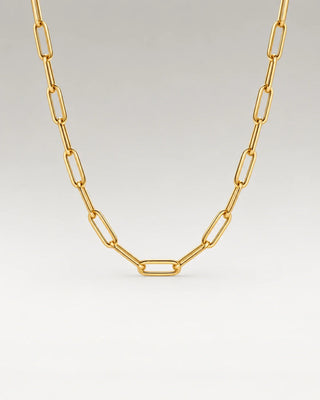Paperclip Choker 18K Guldpläterat 4mm