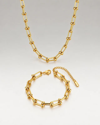Rock Chain Smyckesset 18K Guldpläterat